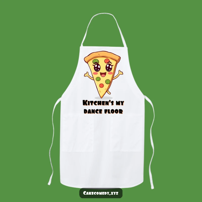 Funny Dancing Pizza Apron: Cheerful Chef Wear for Hilarious Cooking