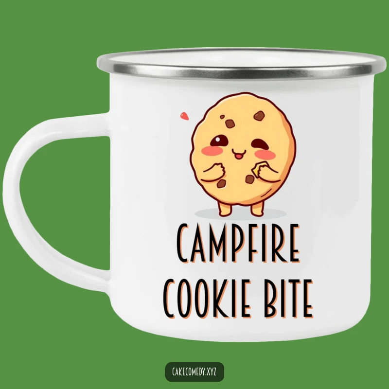 Funny Cookie Camping Mug - Mischievous Bite Outdoor Fun Gift