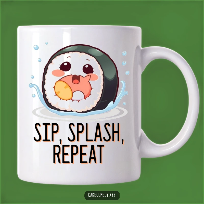 Funny Giggling Sushi Mug: Whimsical Fins Design for a Playful & Delicious Coffee Experience