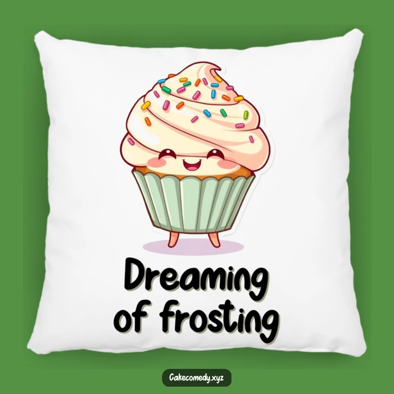 Funny Cupcake Pillow: Happy Bouncing Character, Cozy & Sweet Humorous Gift
