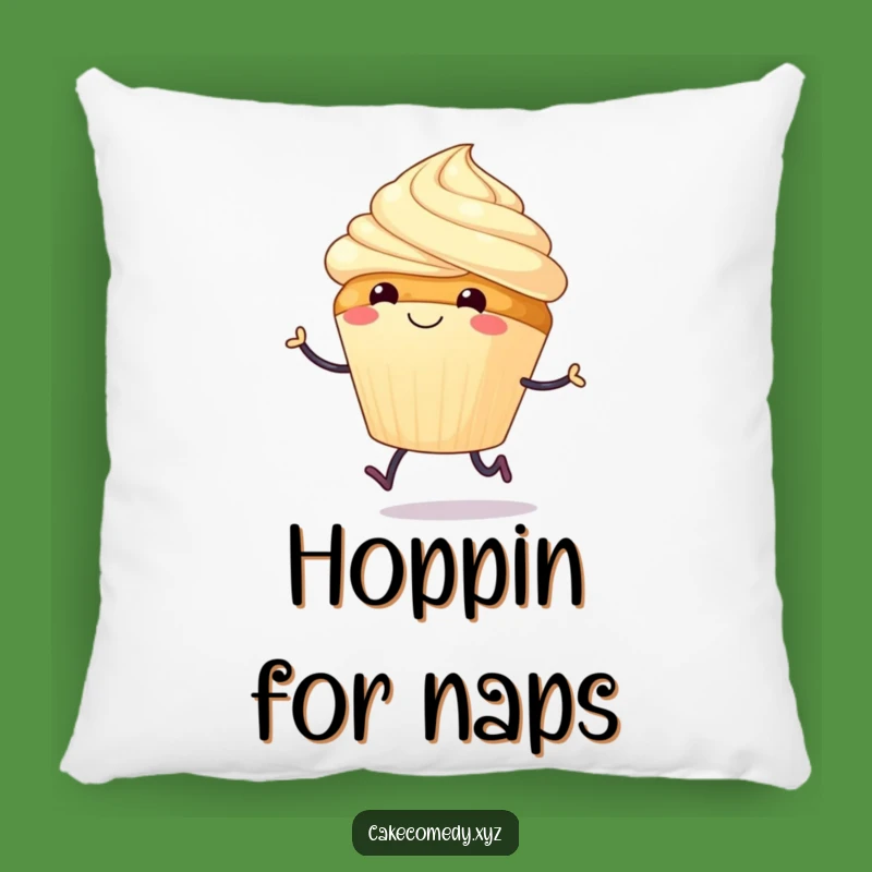 Funny Cupcake Hop Pillow: Snuggle Up with Sweetness