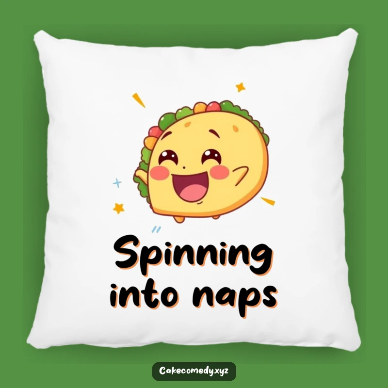 Funny Giddy Taco Pillow: Soft & Hilarious Spinning Accent for Delighted Comfort
