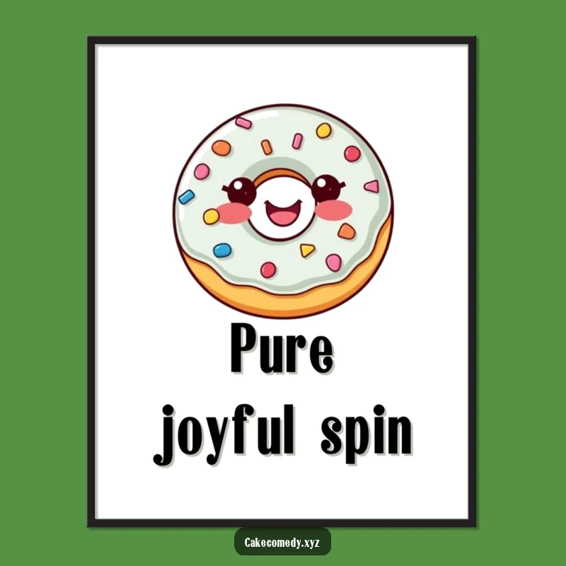 Funny Donut Digital Art Print: Delightful Sprinkle Button Design for Instant Joyful Decor