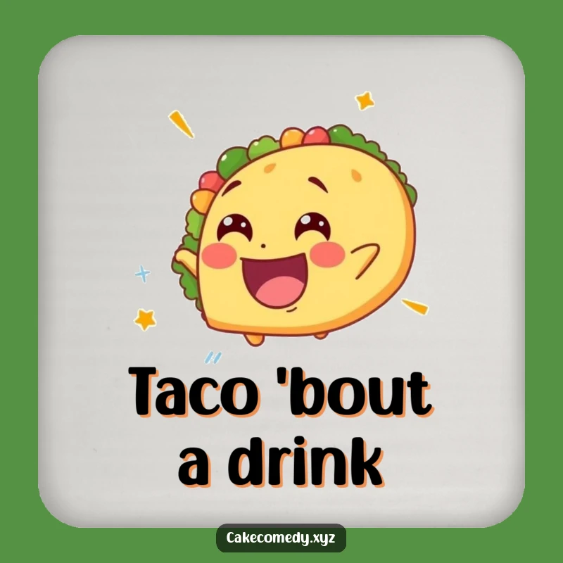 Funny Spinning Taco Coaster: Delighted Protection for Giddy Drinks