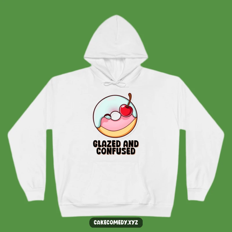 Funny Donut Winking Cherry Hoodie - Cozy & Hilarious Sweet Treat Gift