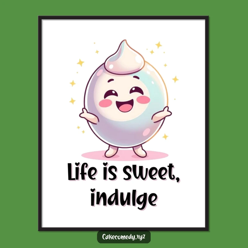 Free Printable Candy Wall Art: Wiggling Sparkle Funny Downloadable Decor