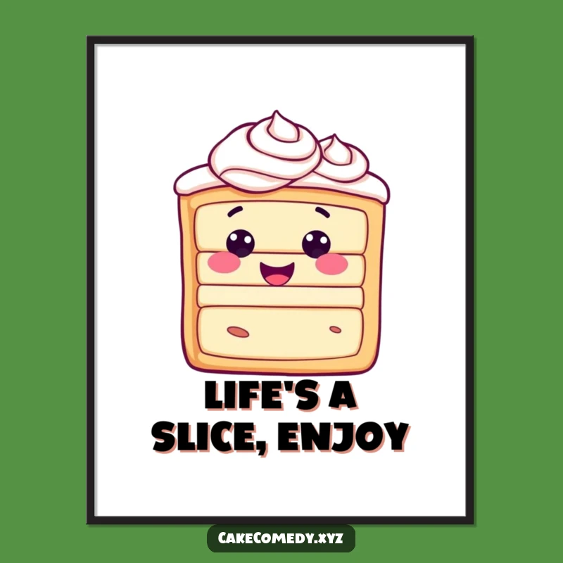 Free Printable Cake Wall Art: Joyful Frosting Swirls Funny Downloadable Decor