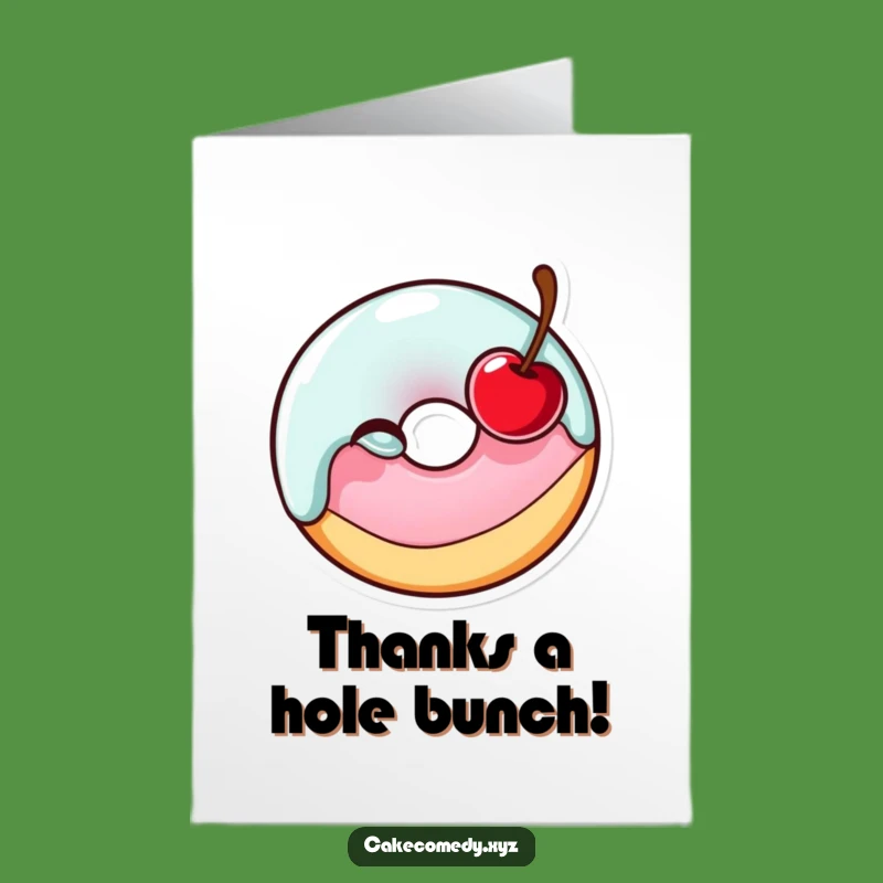Free Printable Donut Thank You Card: Winking Glazed Treat Funny Downloadable Gift