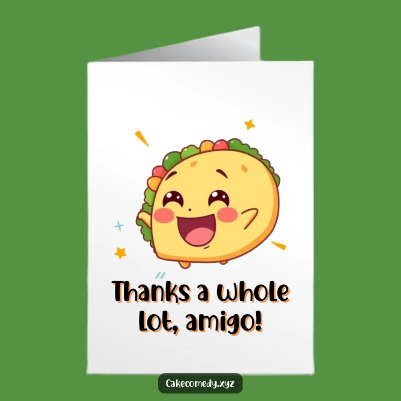 Free Printable Thank You Card: Spinning Taco Gratitude - Easy Download