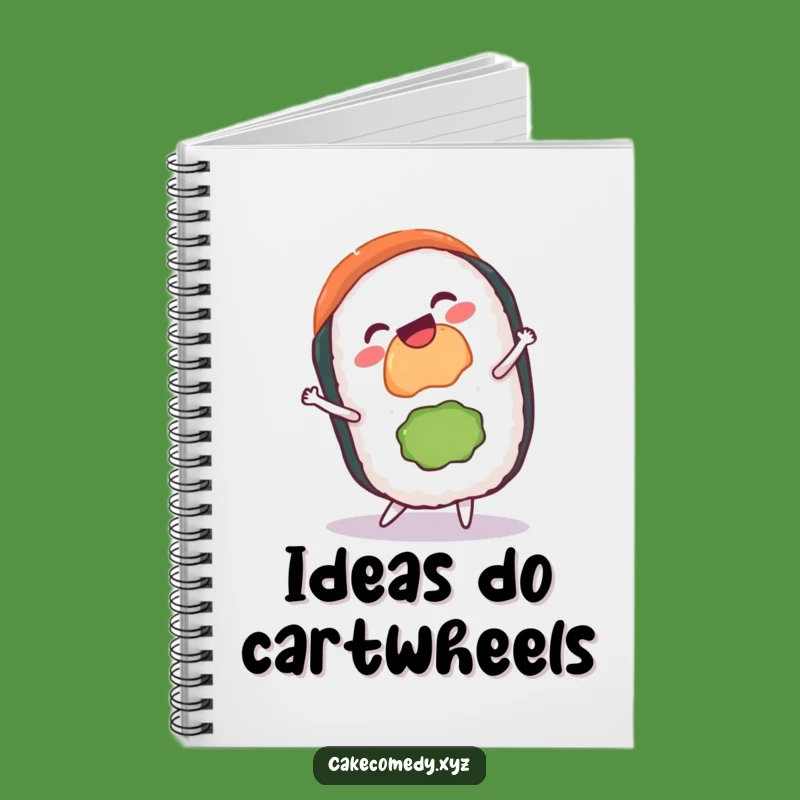 Funny Sushi Cartwheel Notebook: Gleeful Journal for Fun Ideas