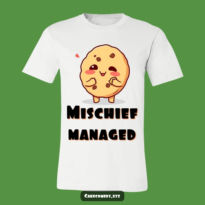 Funny Cookie T-Shirt - Giggling & Mischievous Bite, Humorous Apparel Gift