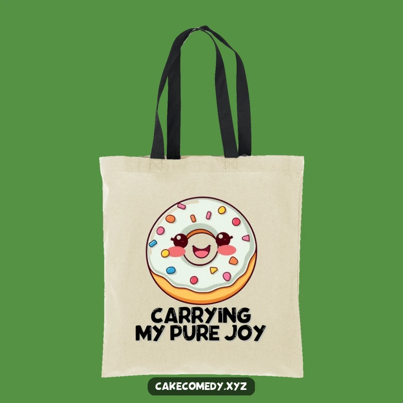 Funny Donut Tote Bag: Spacious & Stylish Sprinkle Button Design, Your Go-To Funny Gift