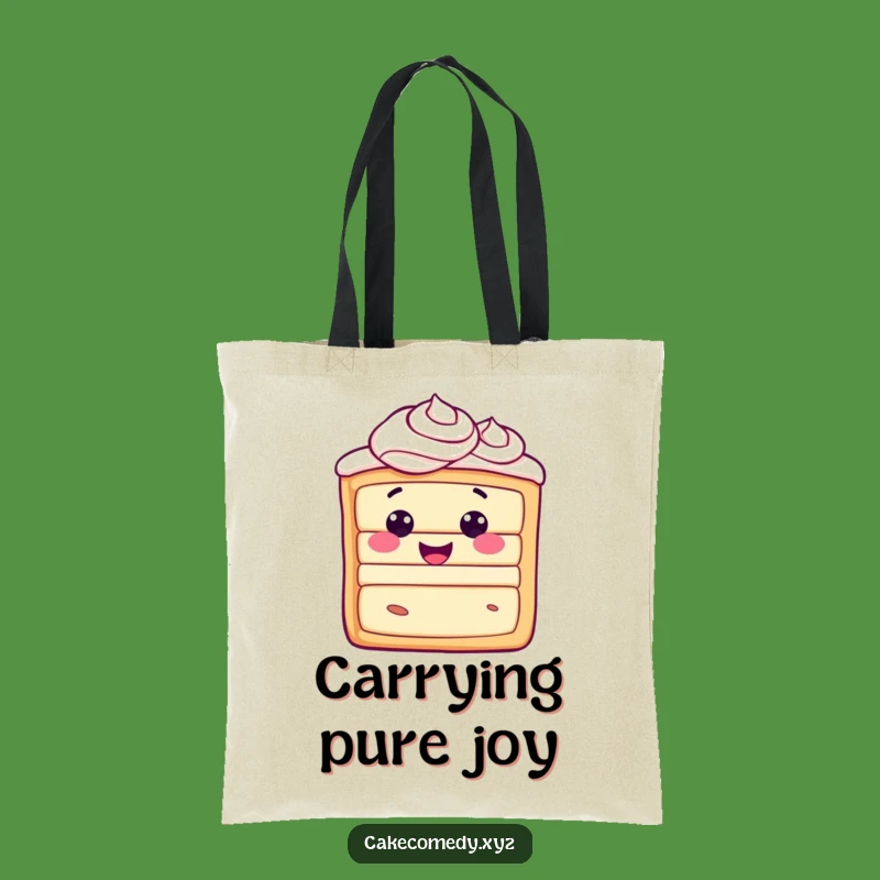 Funny Cake Slice Tote Bag - Joyful Frosting Accessory, Stylish Gift