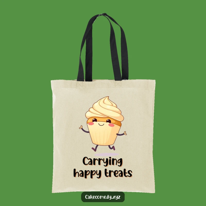 Funny Cupcake Hop Tote Bag: Carry Sweetness Everywhere
